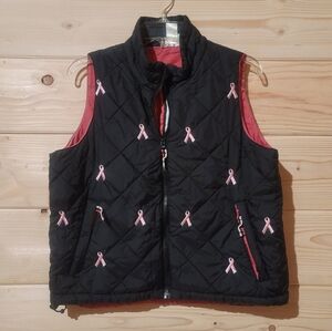 Women's Coldwater Creek Breast Cancer Awareness Vest Size M 21x22